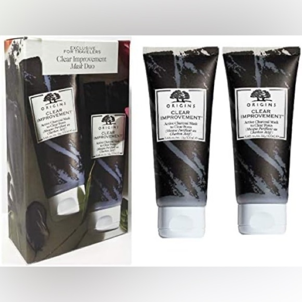 🌹ORIGINS CLEAR IMPROVEMENT Active Charcoal Mask to Clear Pores 3.4 oz DUO SEALED